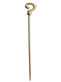 Gold Riddler cane with a question mark handle