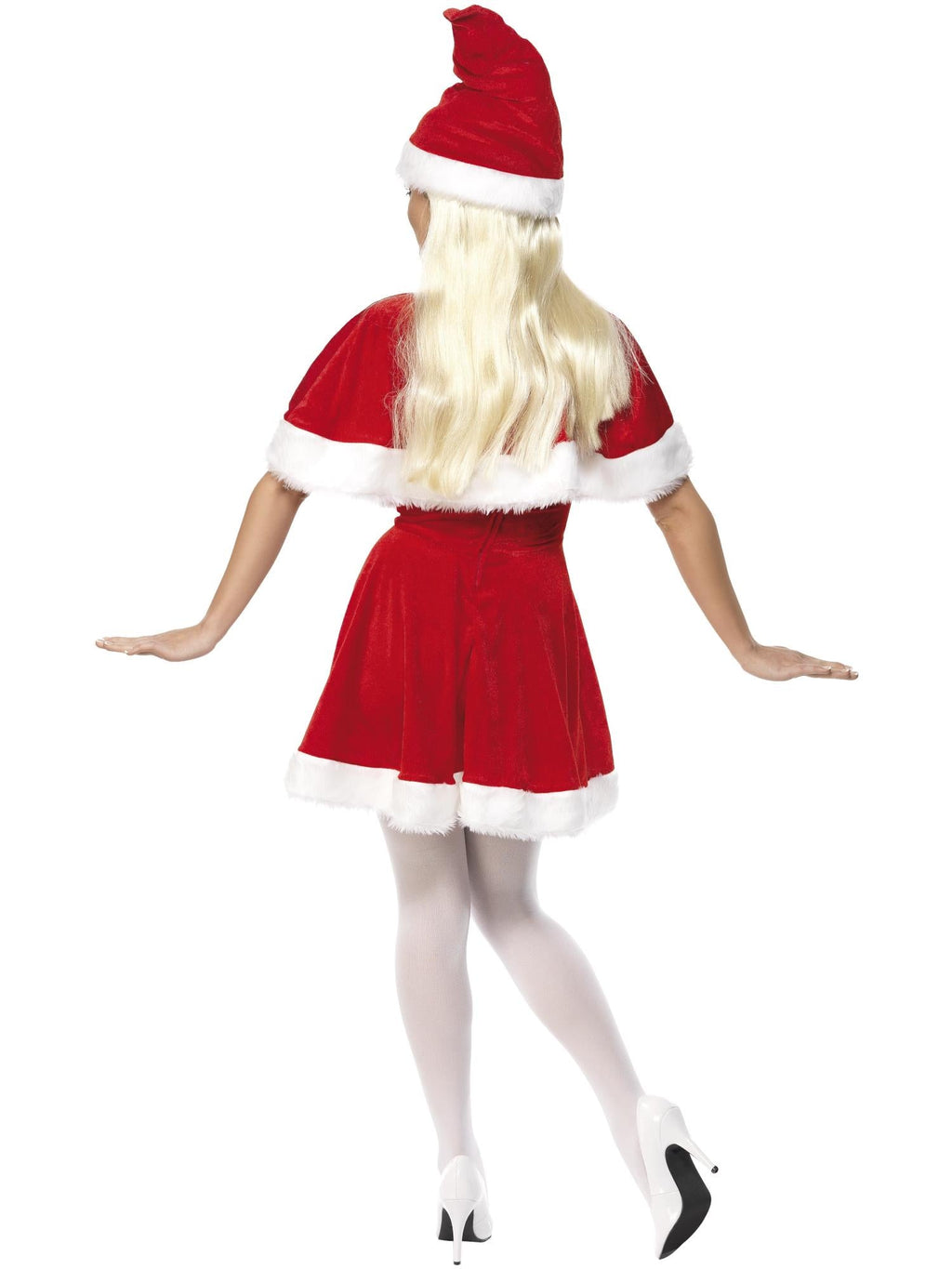 Miss Santa Costume With Capelet, Adult