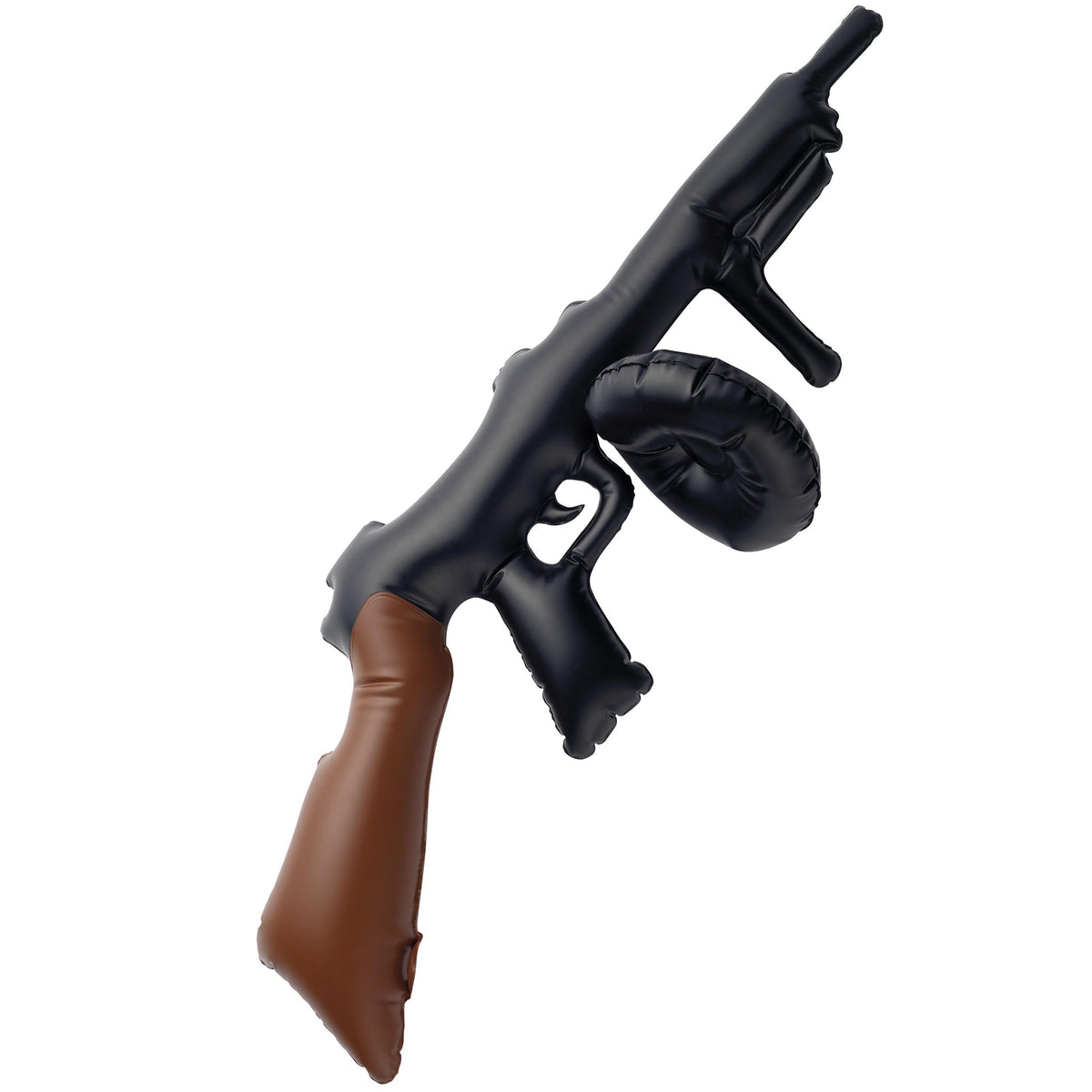 Inflatable black and brown tommy gun prop