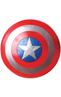 Red, silver and blue Captain America shield with white star, 61cm