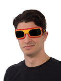 Man wearing red and gold Iron Man goggles