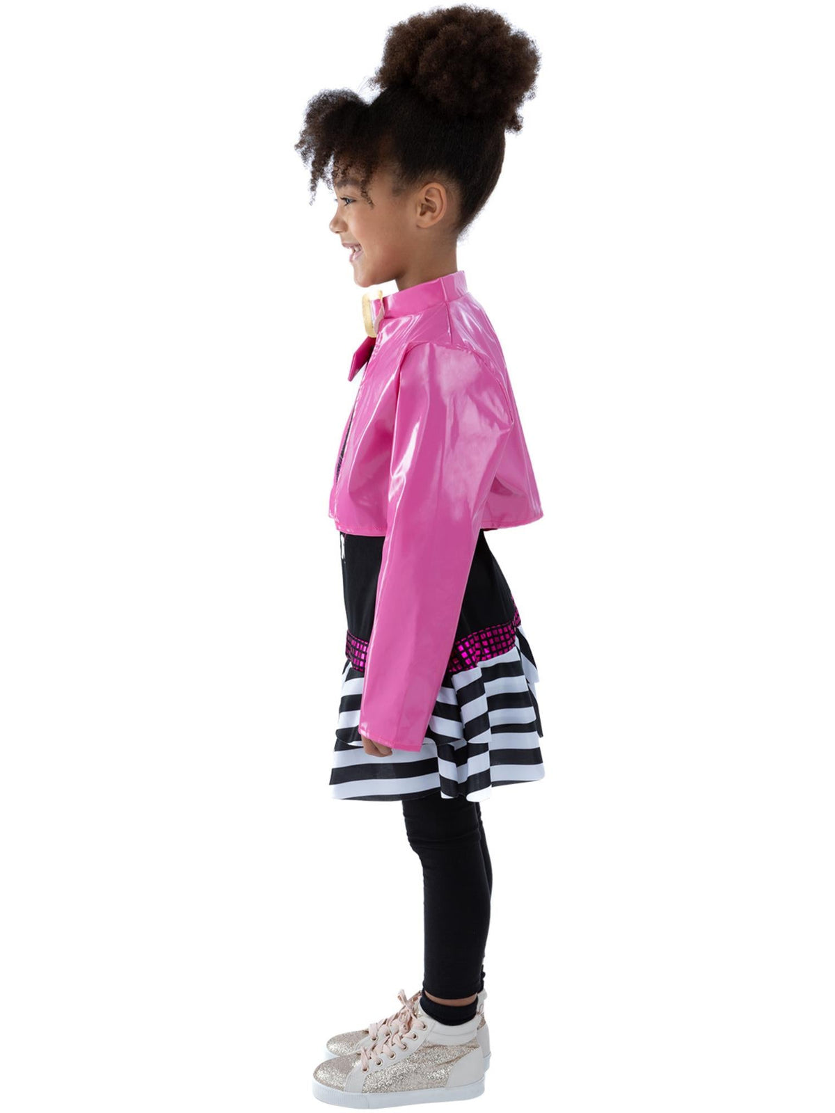 Side view of the Rockstar Glam Costume, Child
