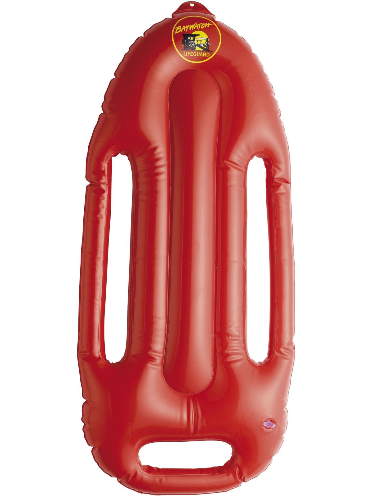 Red inflatable Baywatch rescue float