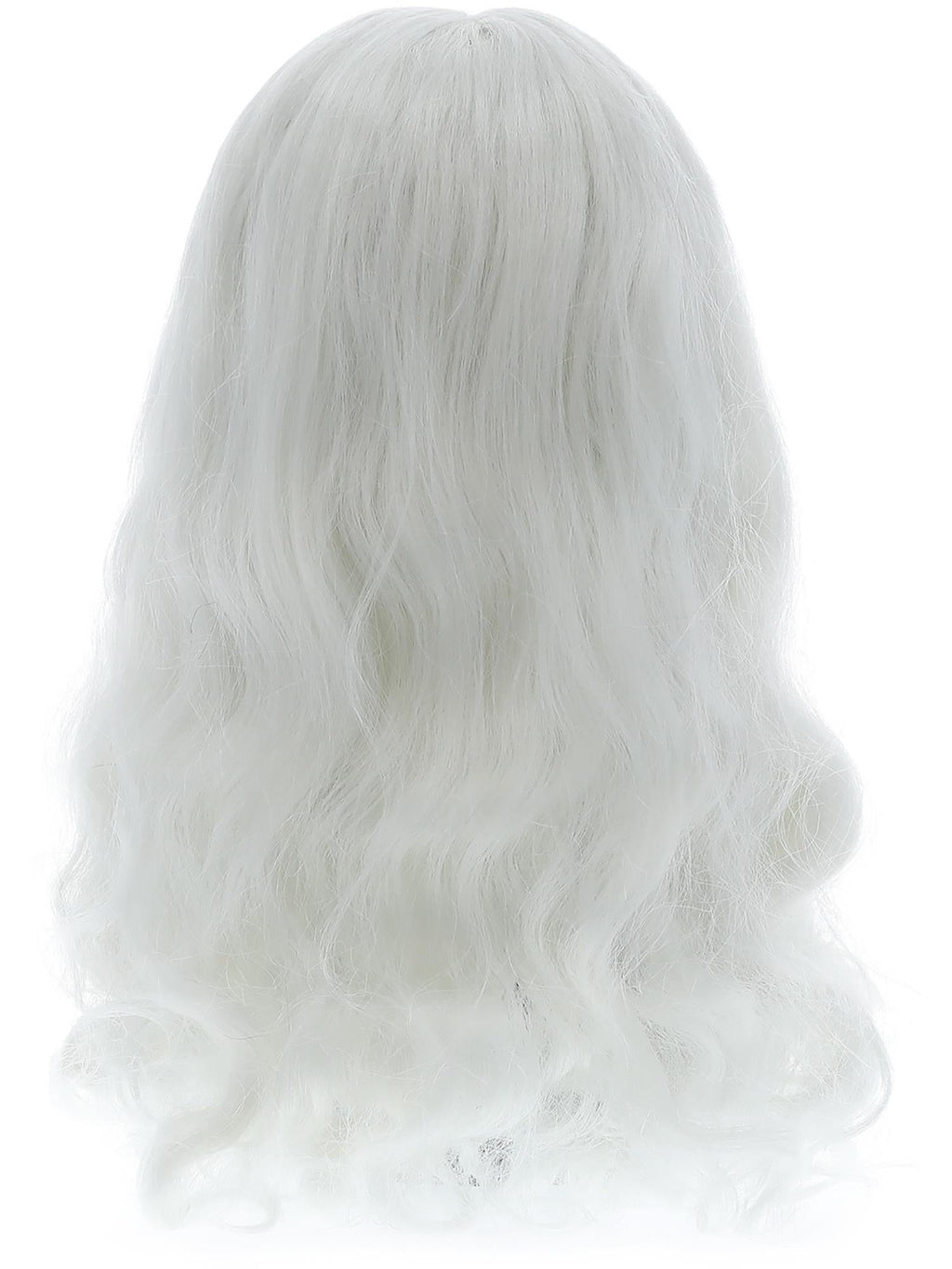Long white Santa wig, back view