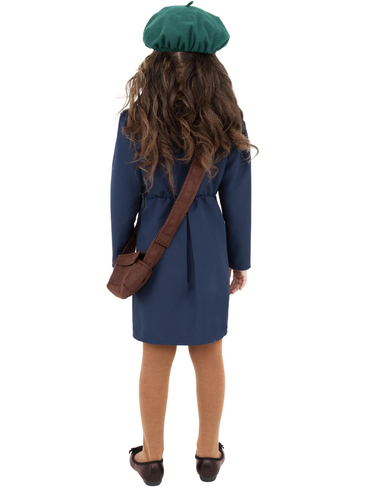 Back view of the World War Ii Evacuee Girl Costume, Child
