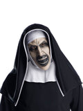 Person wearing The Nun 3/4 mask with black and white headpiece