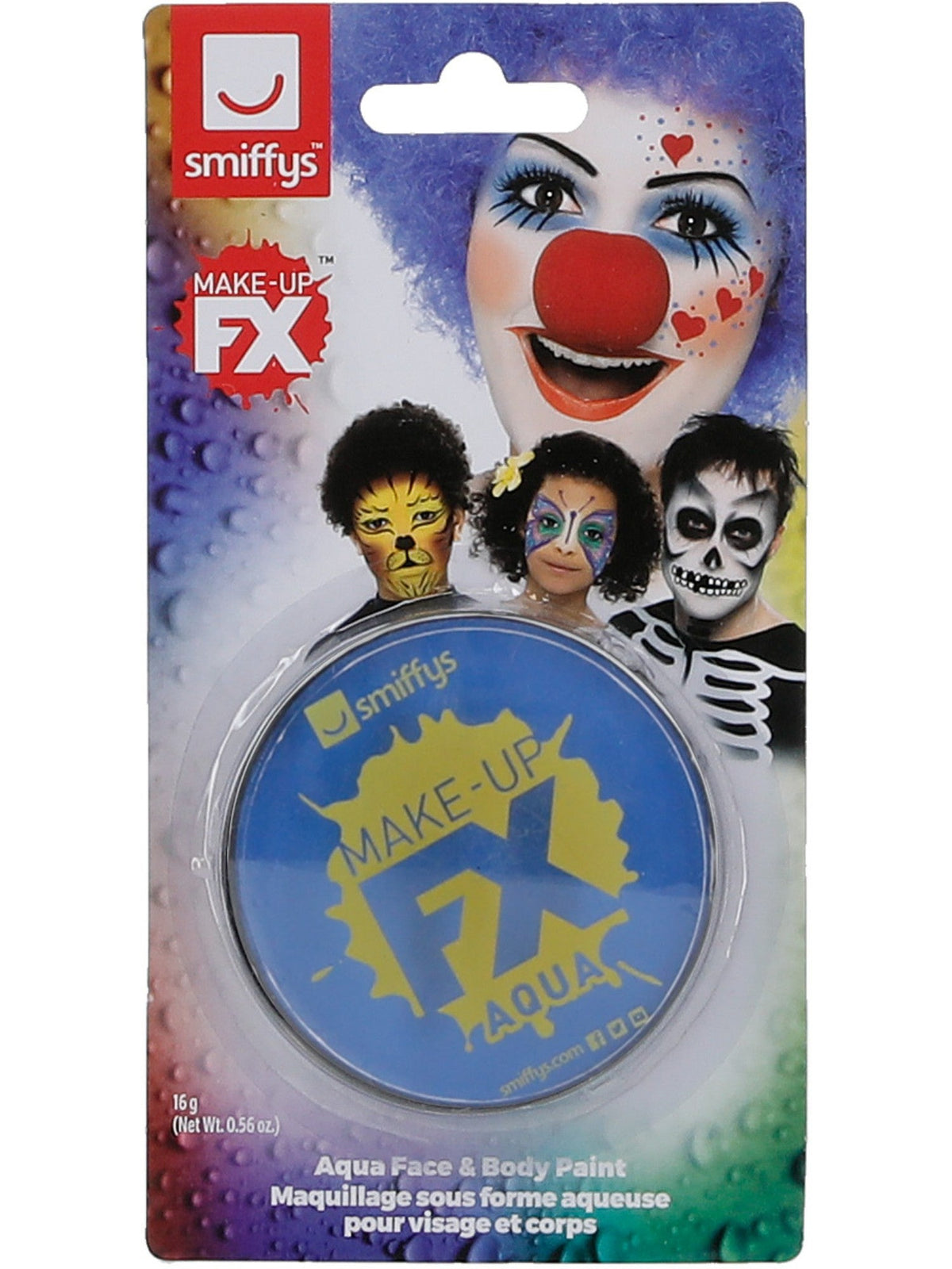 Royal blue face and body paint in its packaging
