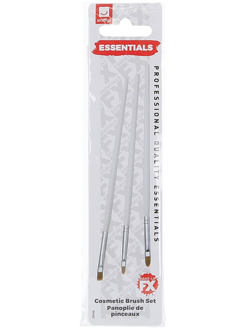Make-up brush set in its retail packaging