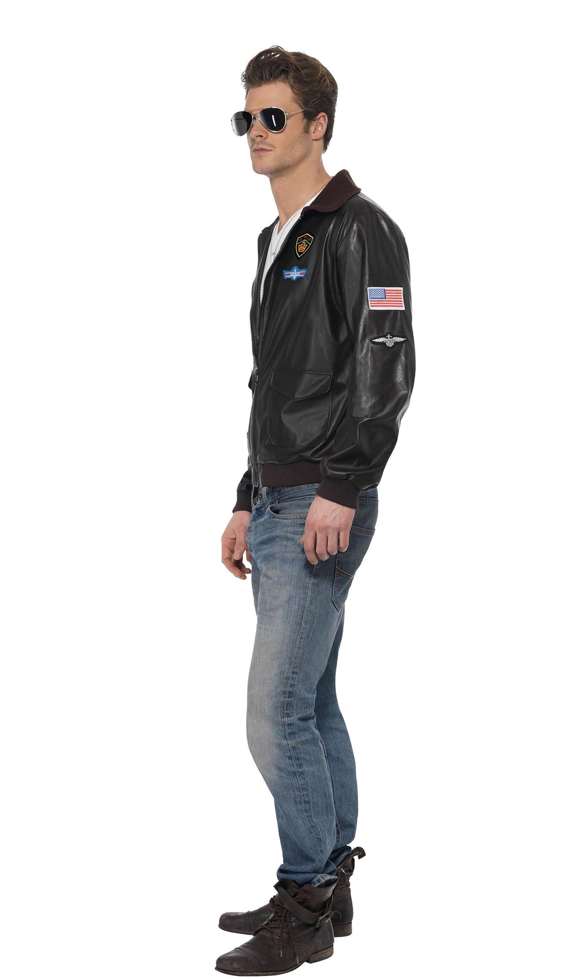 Top Gun bomber jacket, side view