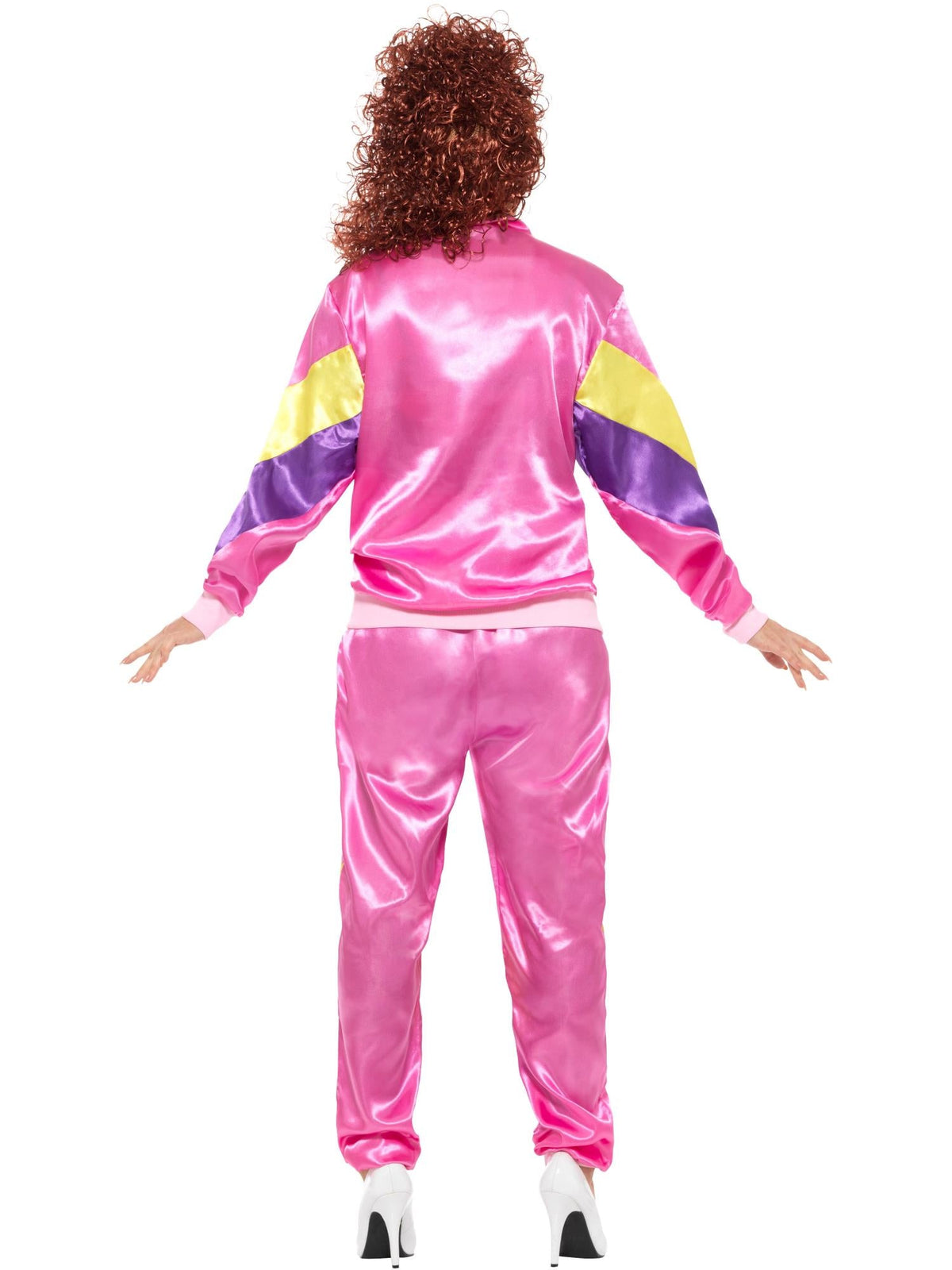 80s Height Of Fashion Women's Pink Shell Suit, Adult