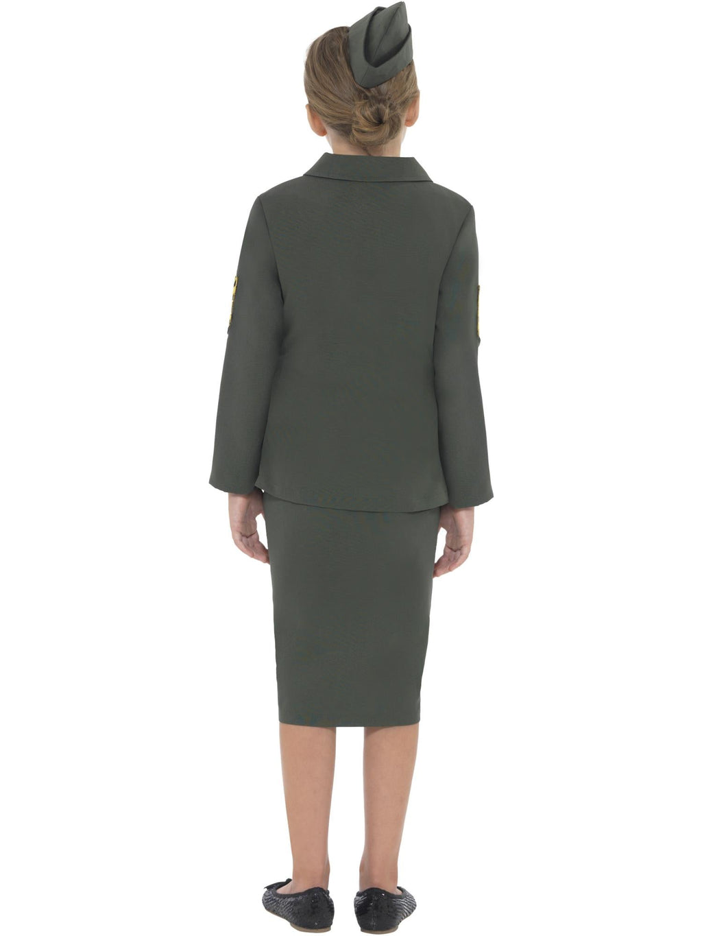 Back view of the Ww2 Army Girl Costume, Child