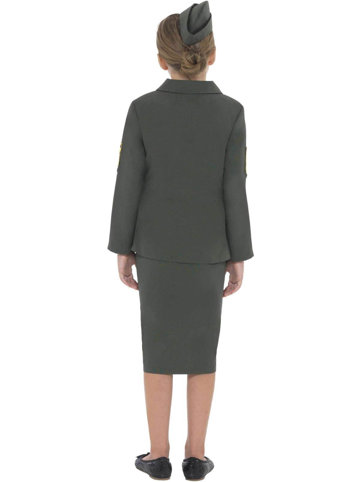 Back view of the Ww2 Army Girl Costume, Child