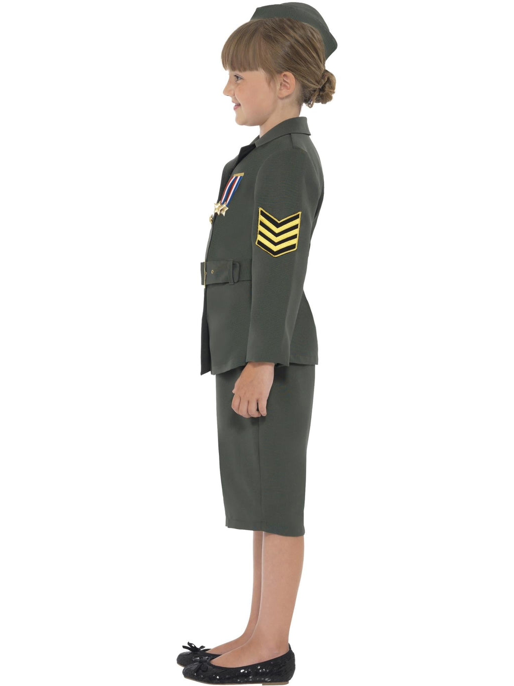 Side view of the Ww2 Army Girl Costume, Child