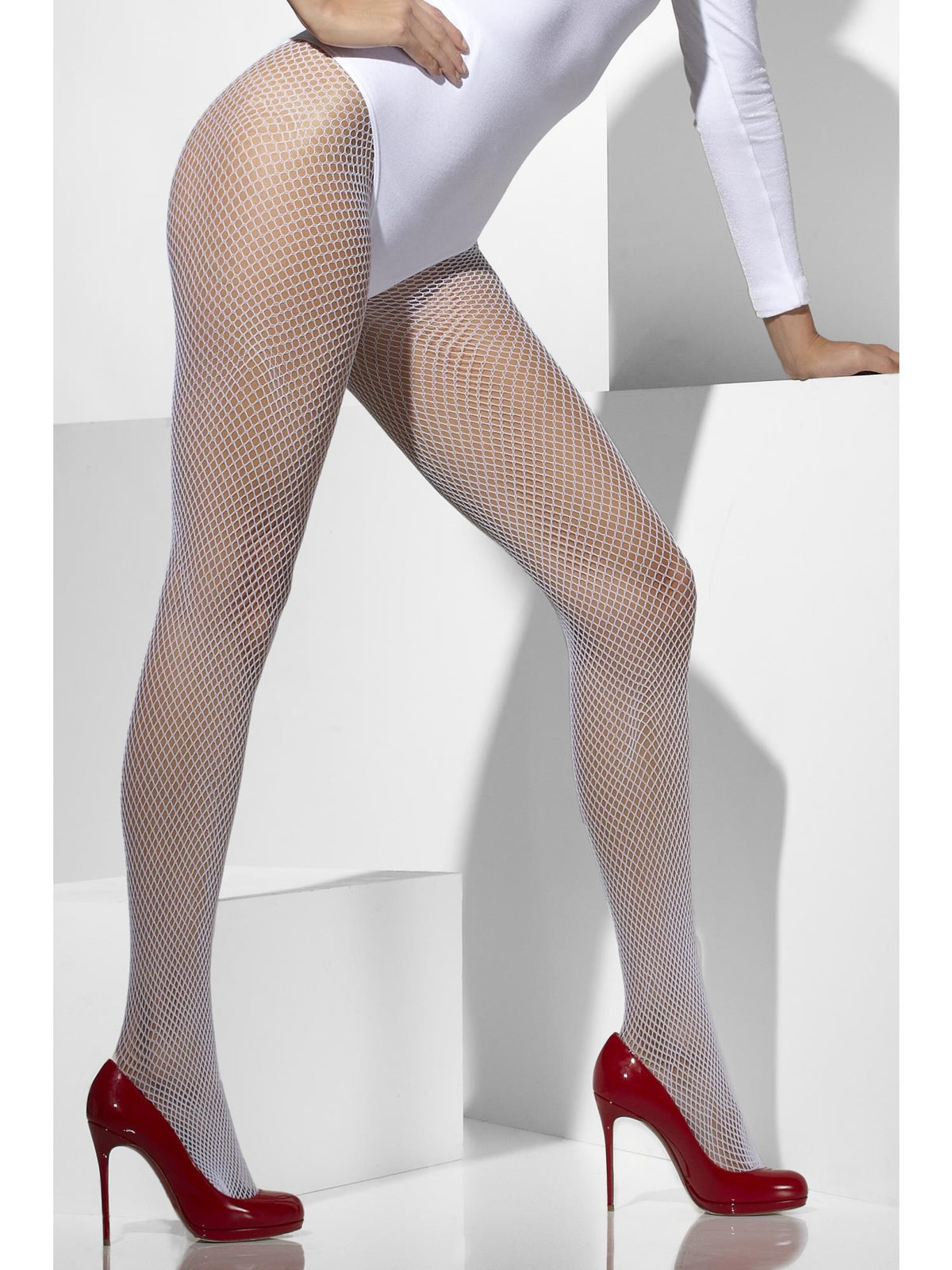 White fishnet tights, alternate view