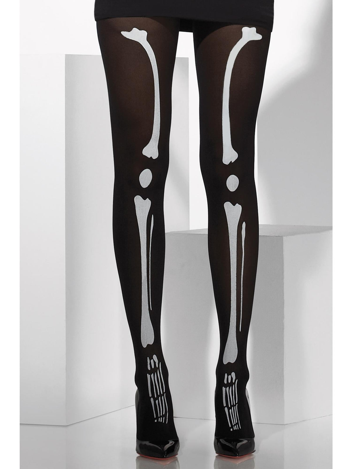 Skeleton print tights, alternate view