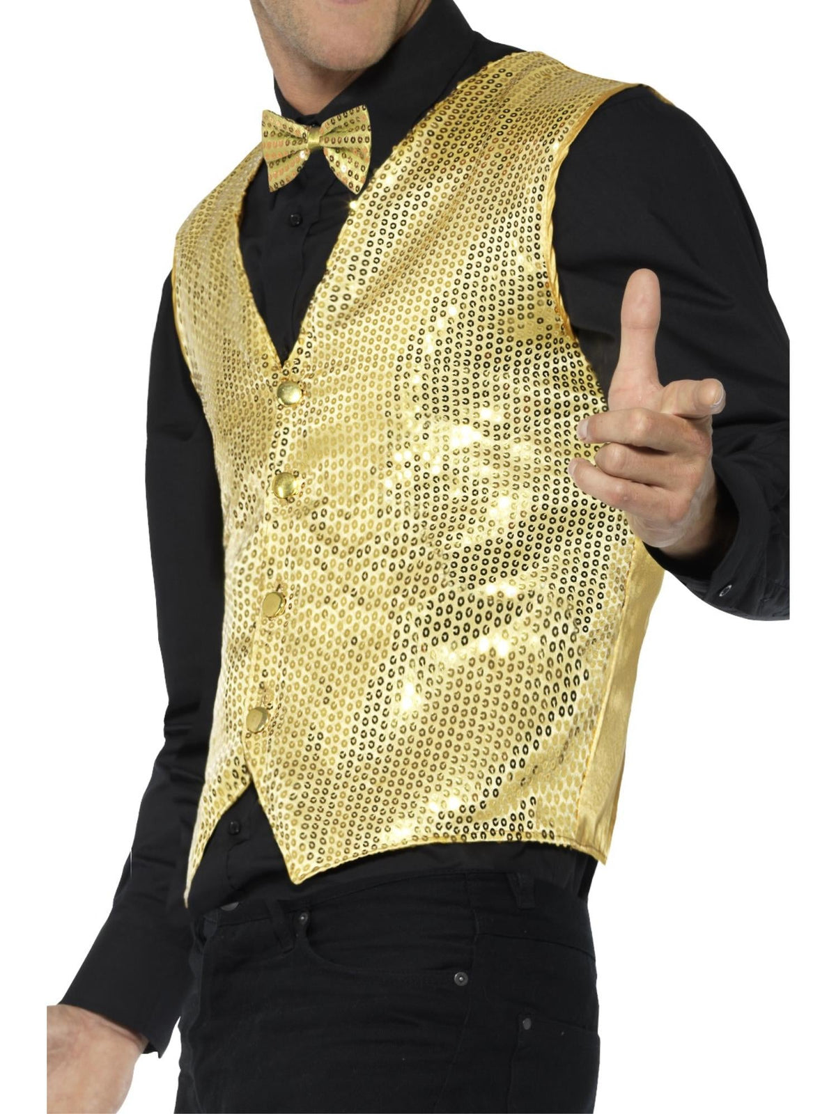 Waistcoat - Gold Sequin, Adult