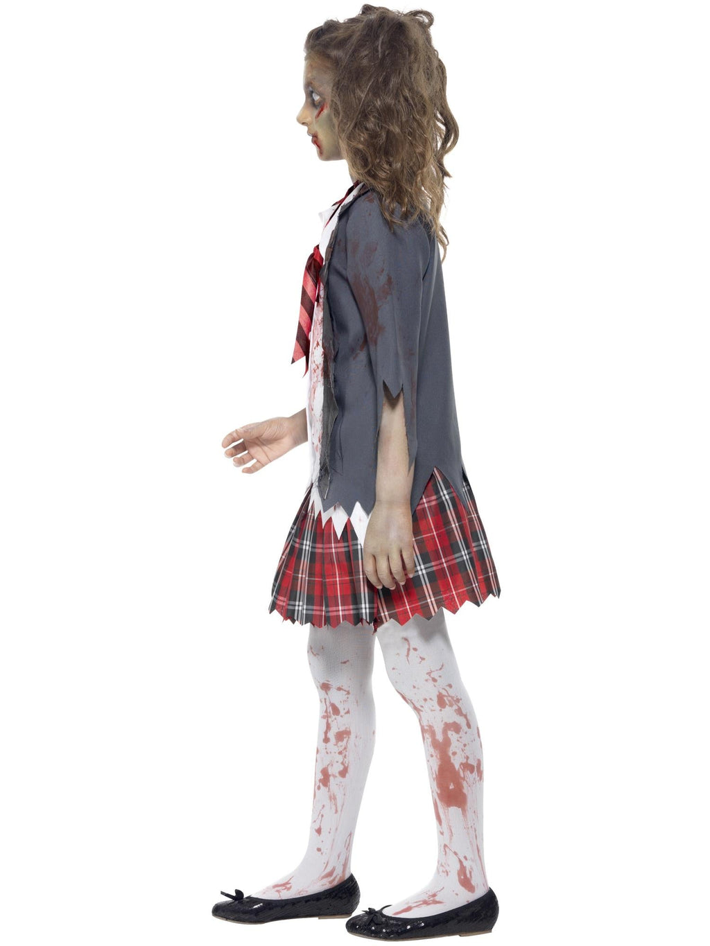 Side view of the Zombie School Girl Costume, Child