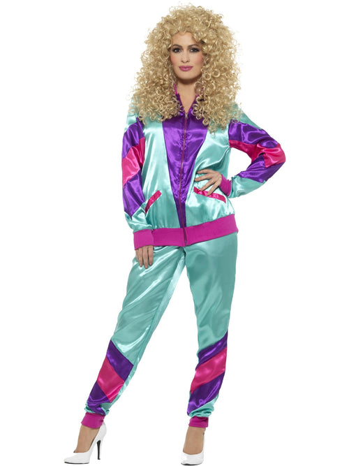 80s Height Of Fashion Women's Shell Suit Costume, Adult