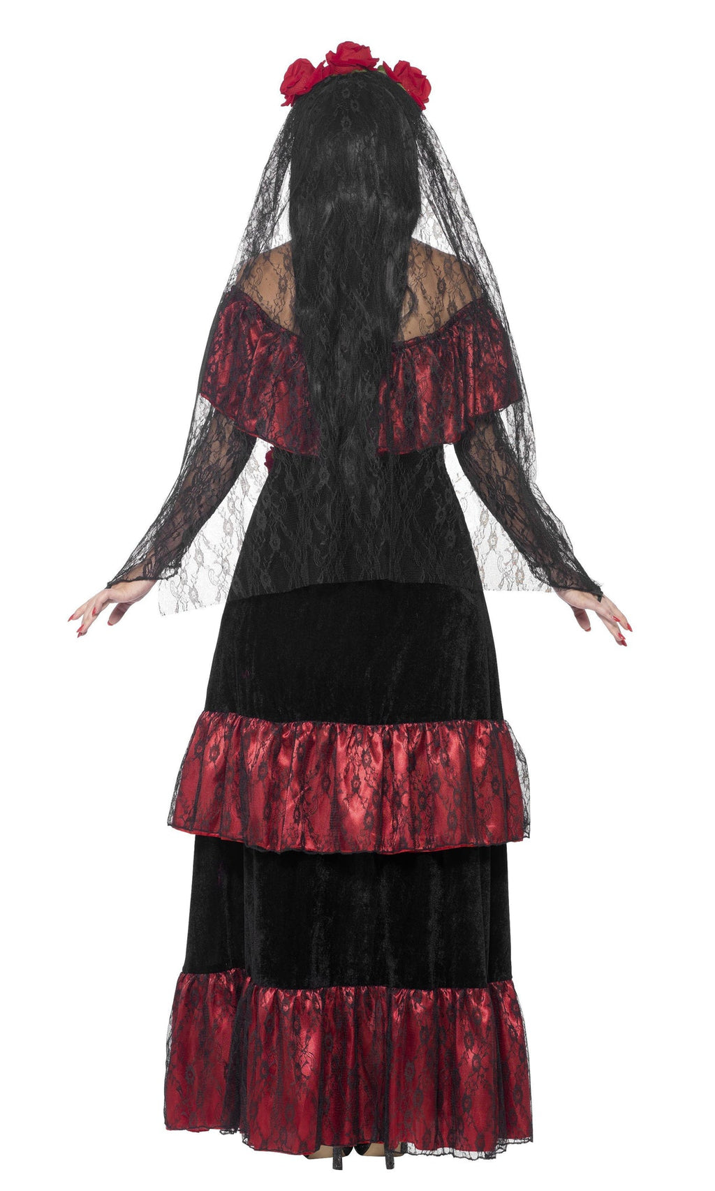 Back of Day Of The Dead Bride Deluxe Costume