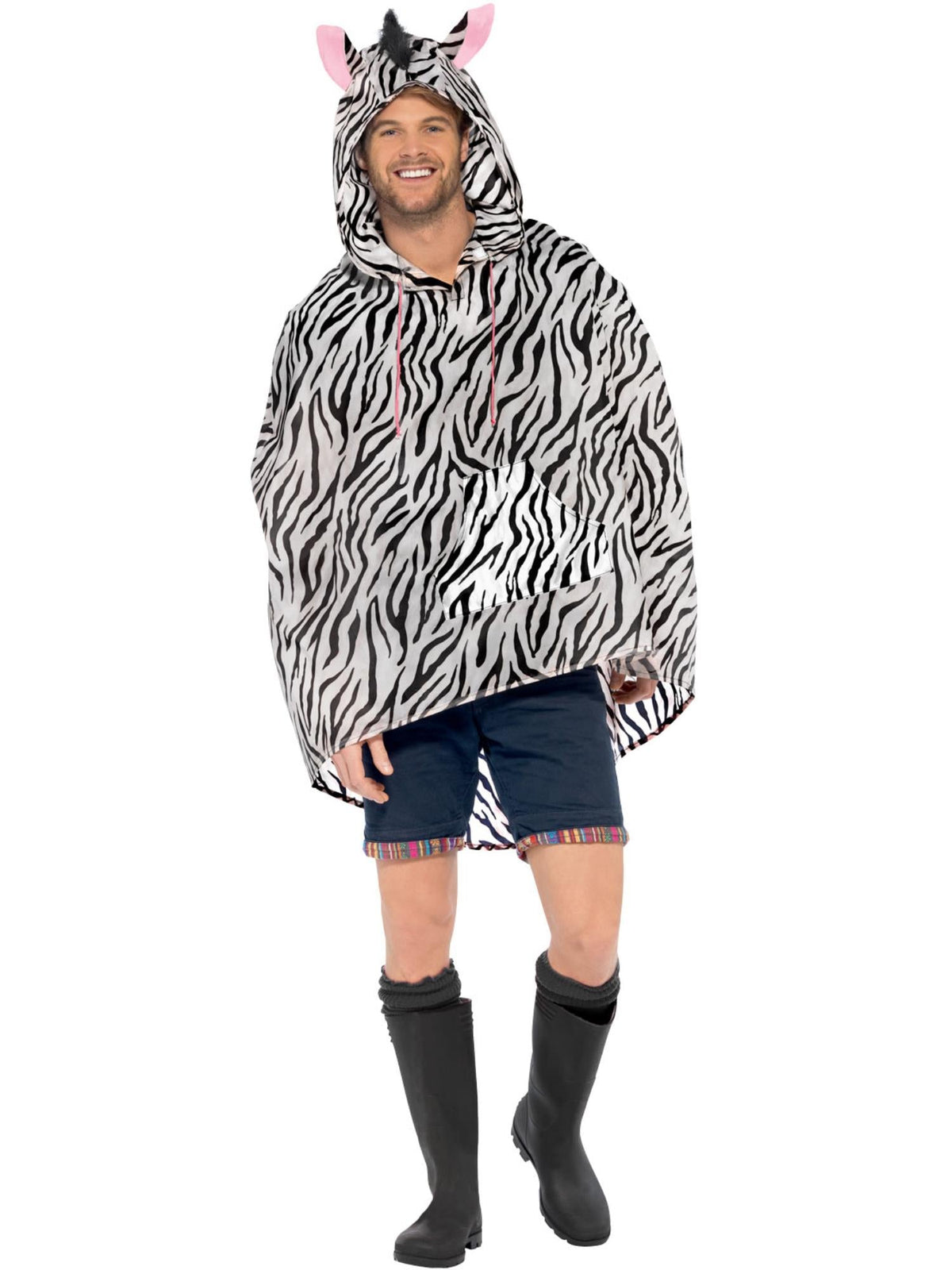 Zebra Party Poncho, Adult
