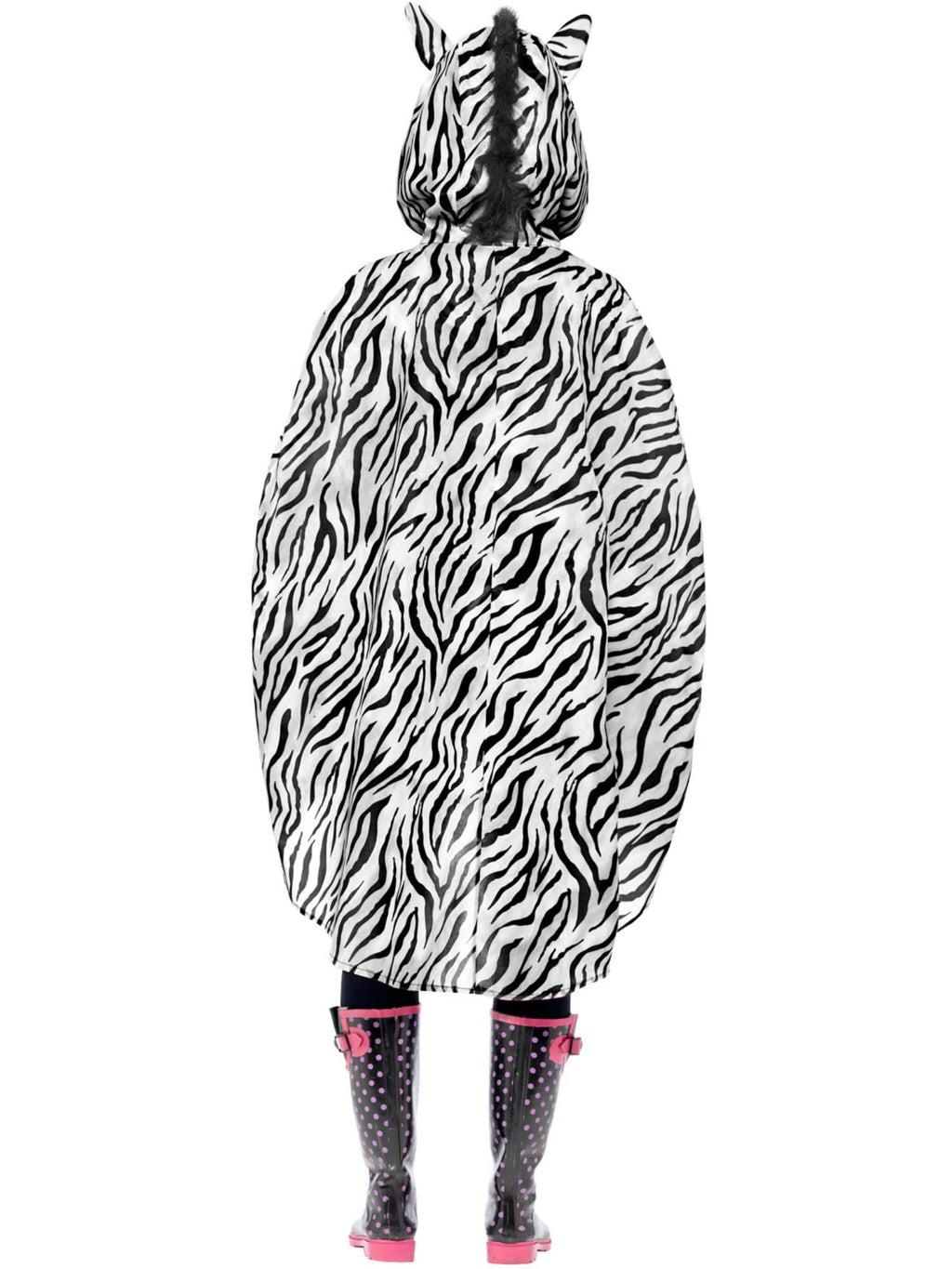 Zebra Party Poncho, Adult