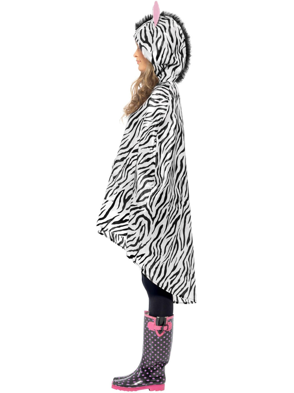 Zebra Party Poncho, Adult