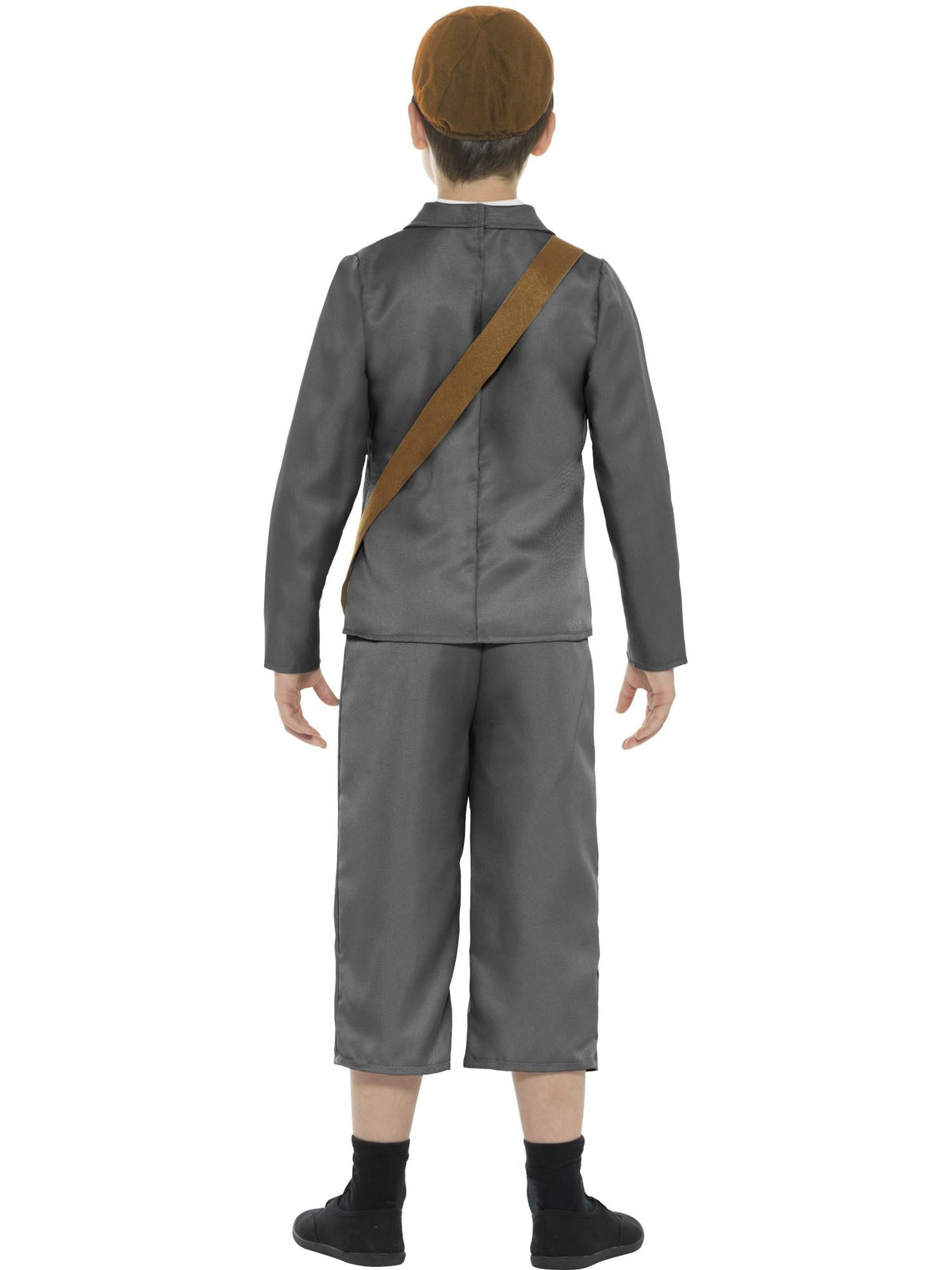 Back view of the Ww2 Evacuee Boy Costume, Child