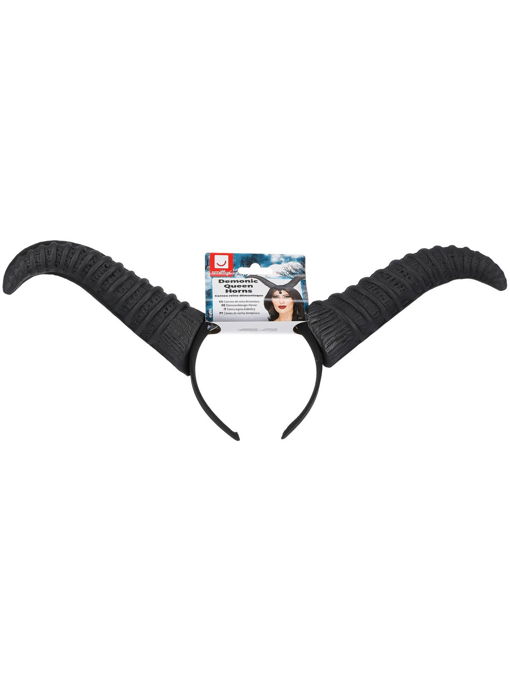 Demonic queen horns in their retail packaging