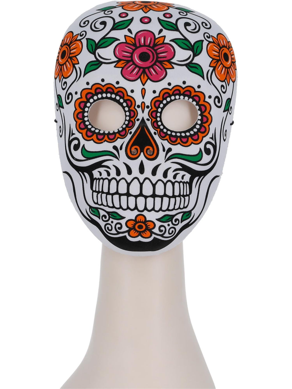 Sugar skull mask shown on its own