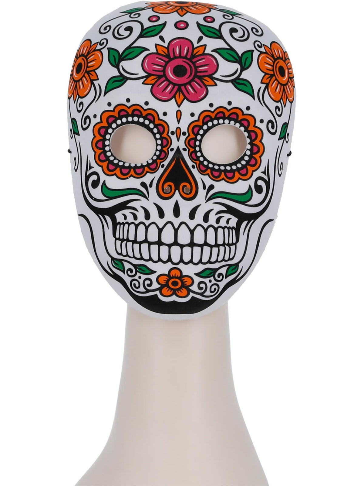 Sugar skull mask shown on its own