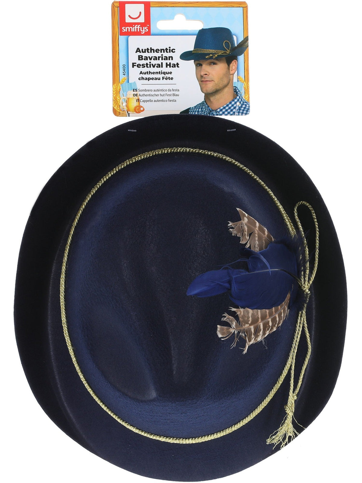 Bavarian festival hat in its retail packaging