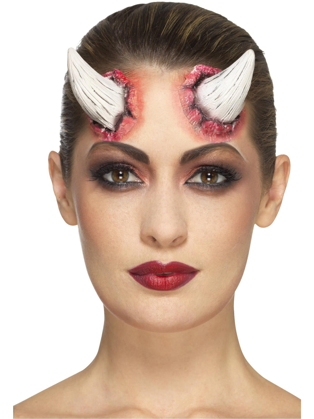 Latex devil horn prosthetics, alternate view