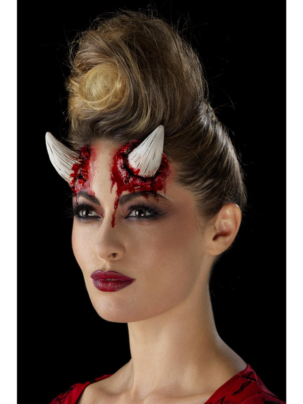 Latex devil horn prosthetics, alternate view