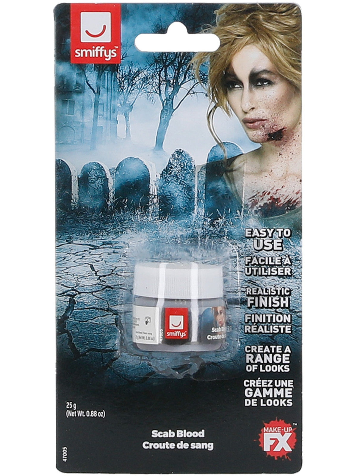 Scab blood pot in its retail packaging