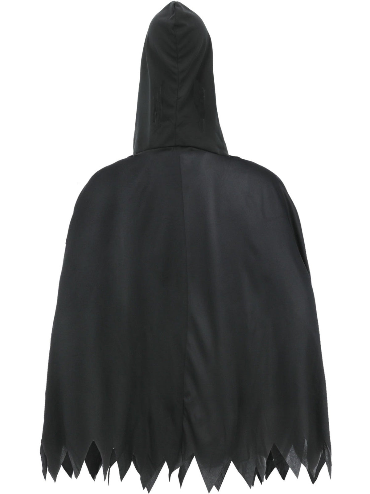 Skeleton hooded poncho, back view