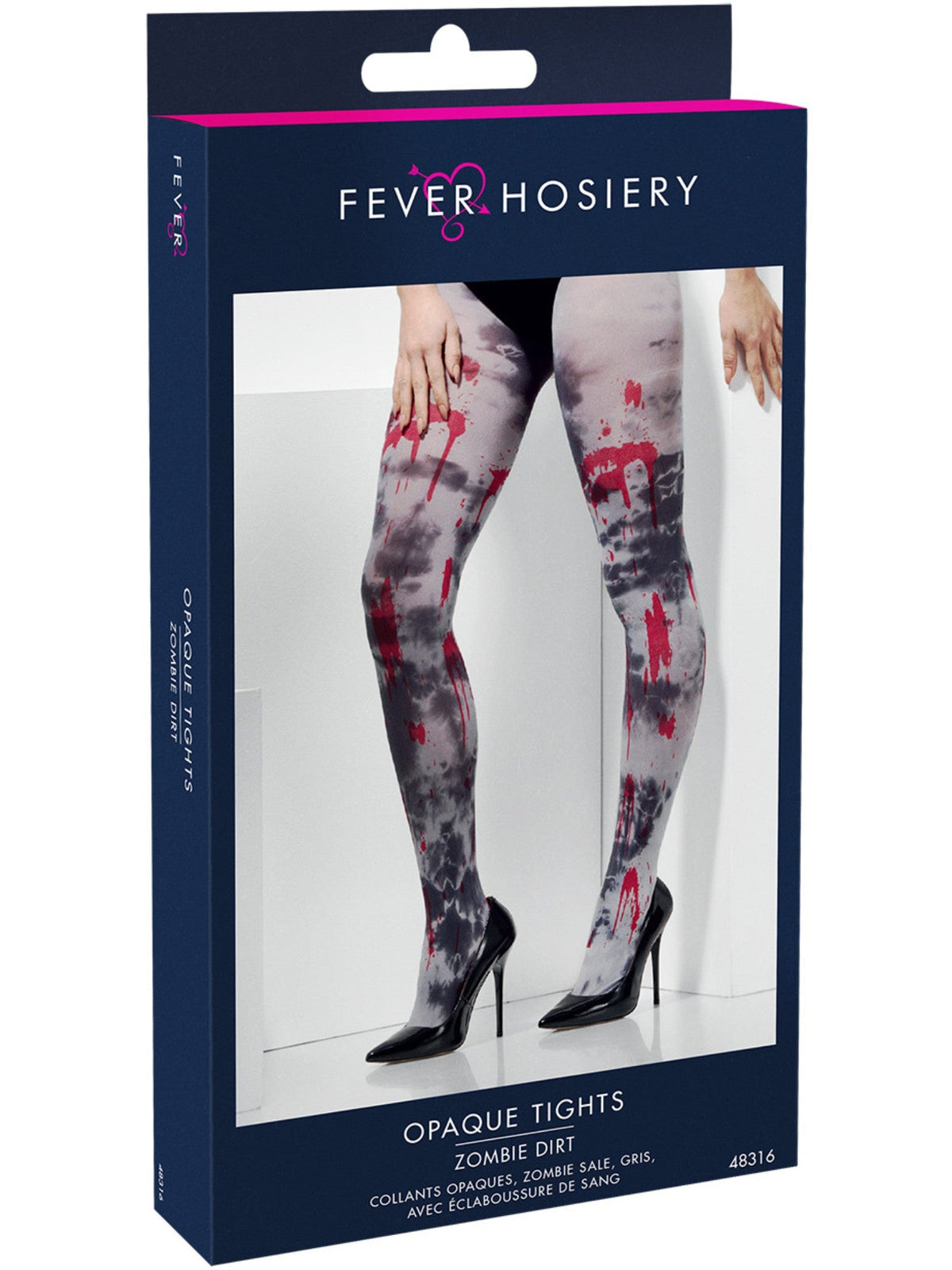 Zombie dirt tights in their retail packaging