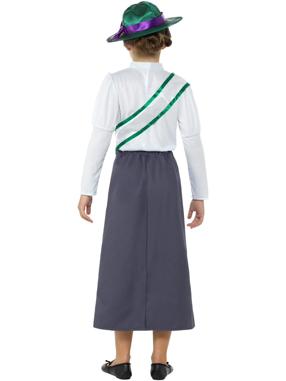 Back view of the Victorian Suffragette Costume, Child