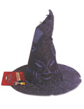 Black Harry Potter Sorting Hat with printed face and patches