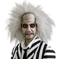 Man wearing the messy grey Beetlejuice wig with a bald front