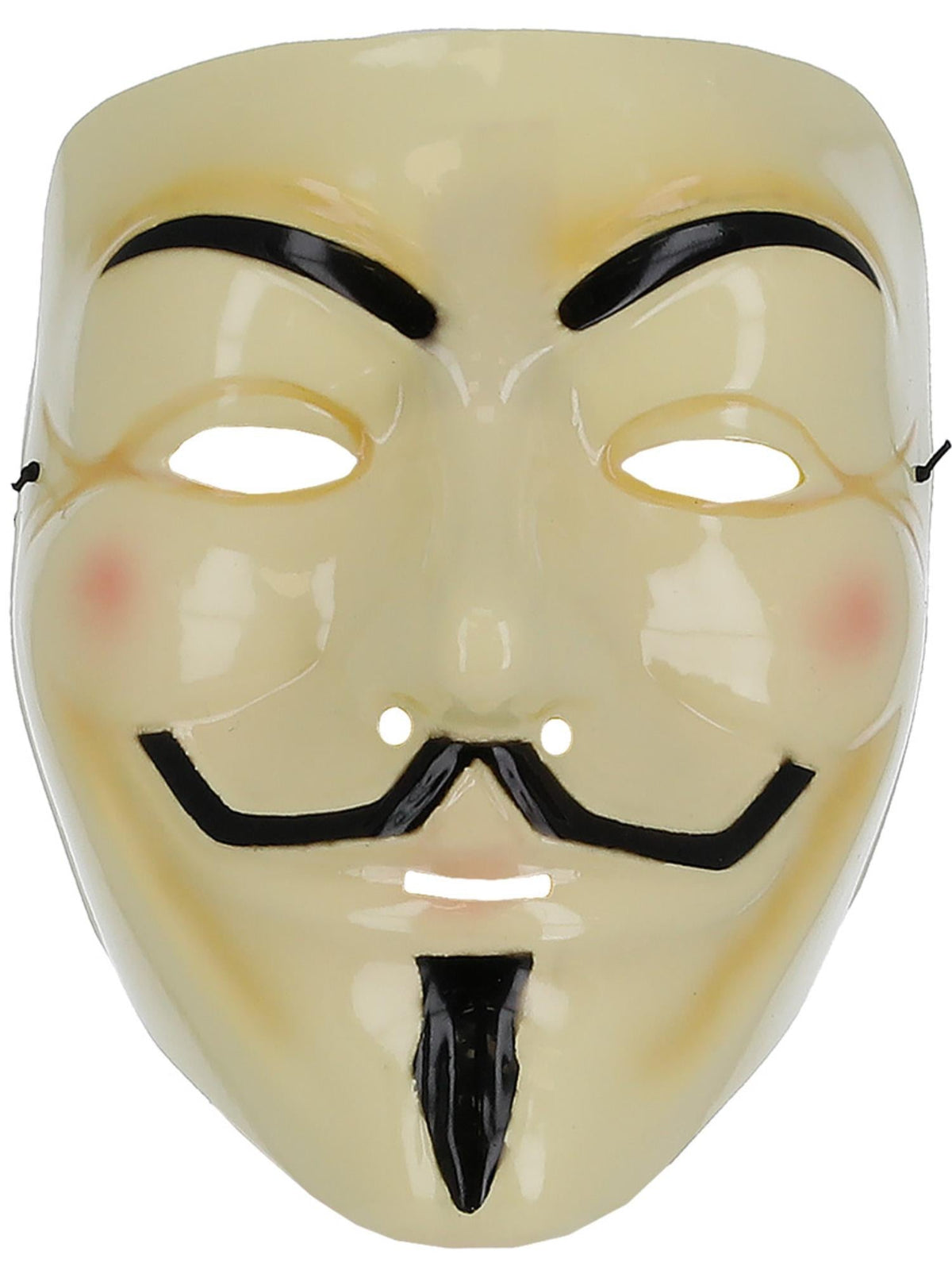 Guy Fawkes mask shown on its own