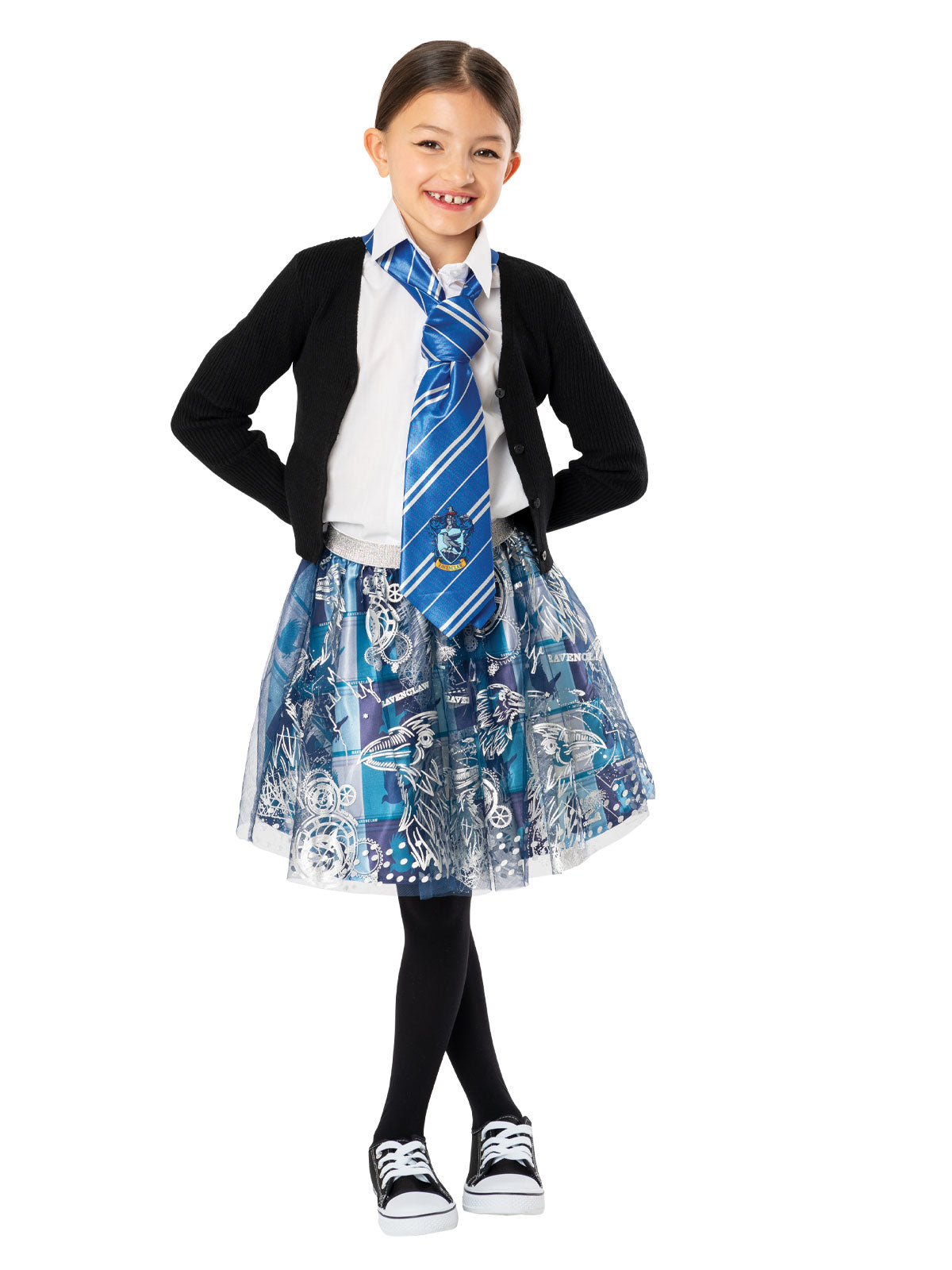 Girl wearing the blue and silver Ravenclaw tutu skirt