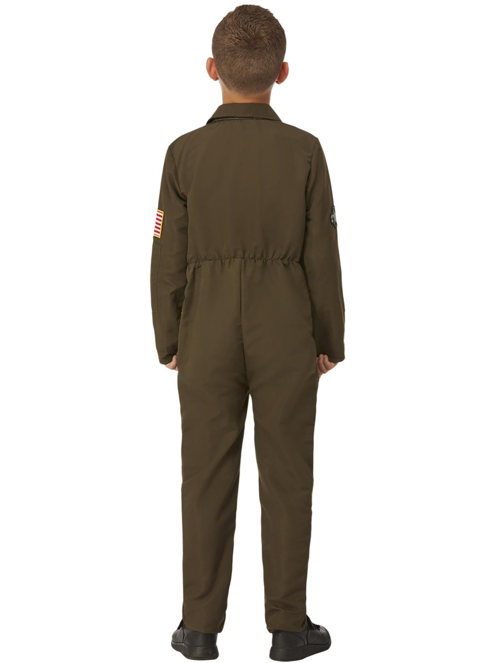 Back view of the Top Gun Maverick Aviator Costume, Child