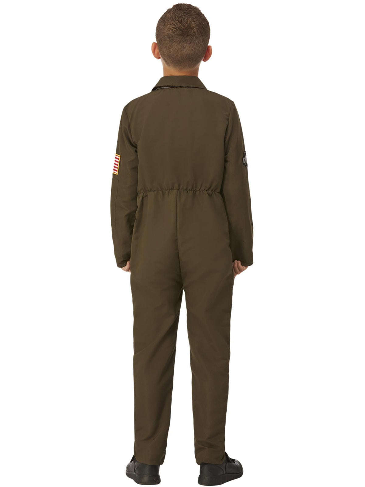Back view of the Top Gun Maverick Aviator Costume, Child