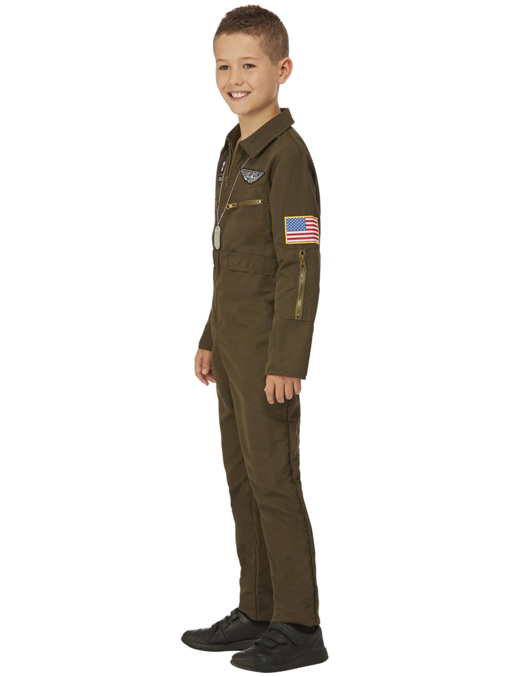 Side view of the Top Gun Maverick Aviator Costume, Child