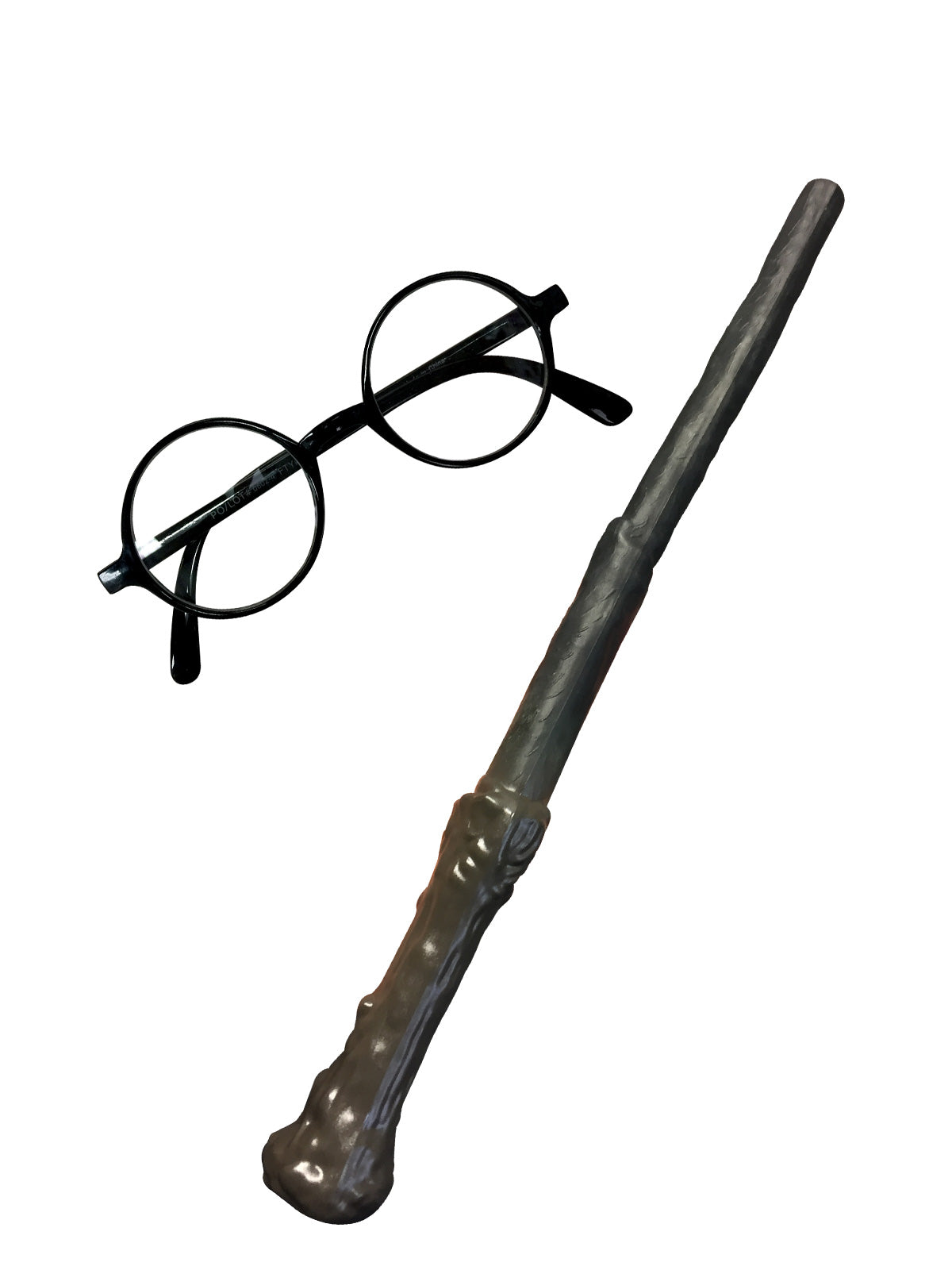 Harry Potter wand and round black glasses kit for kids