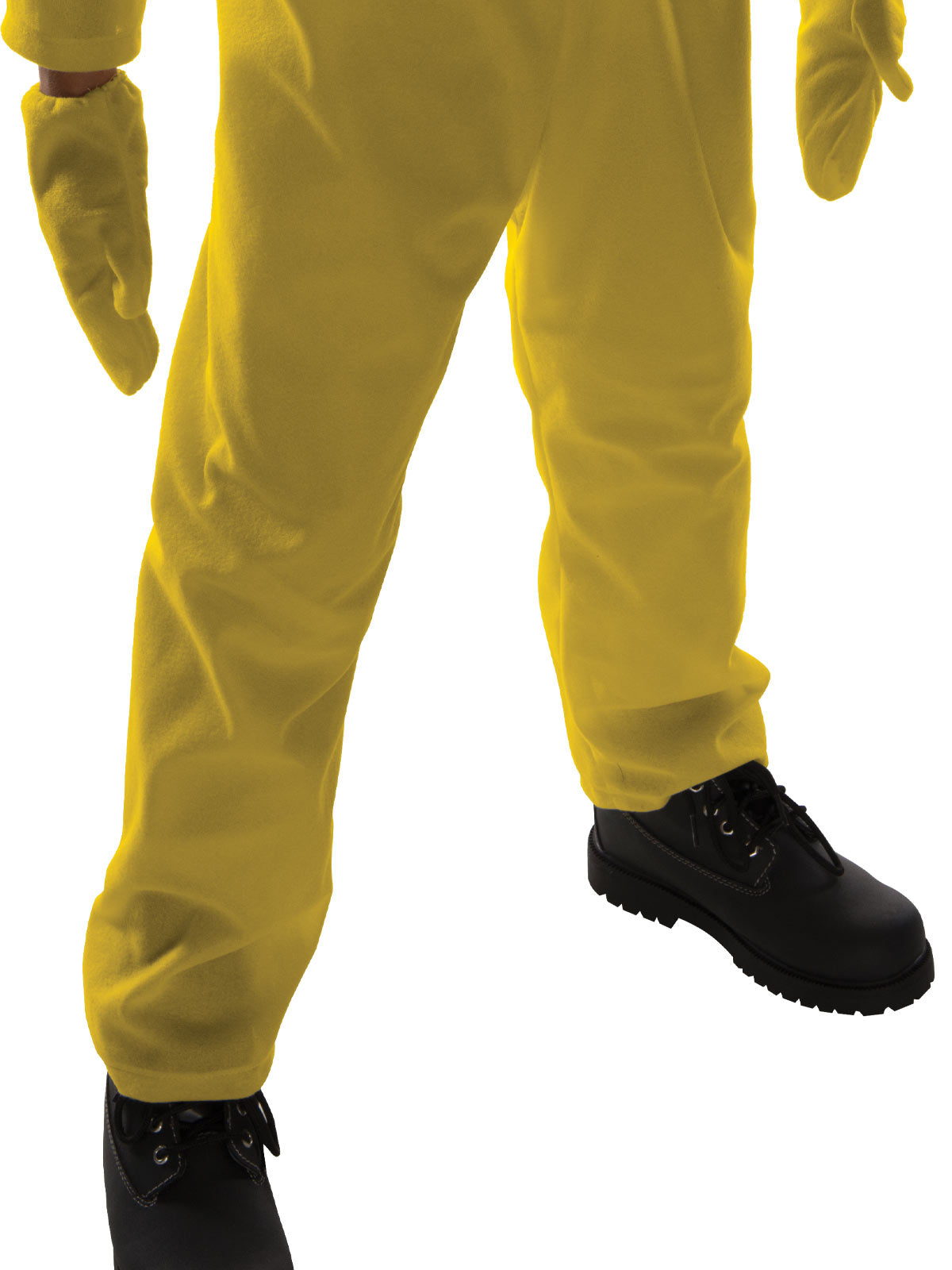 Close-up of the yellow Chica jumpsuit legs