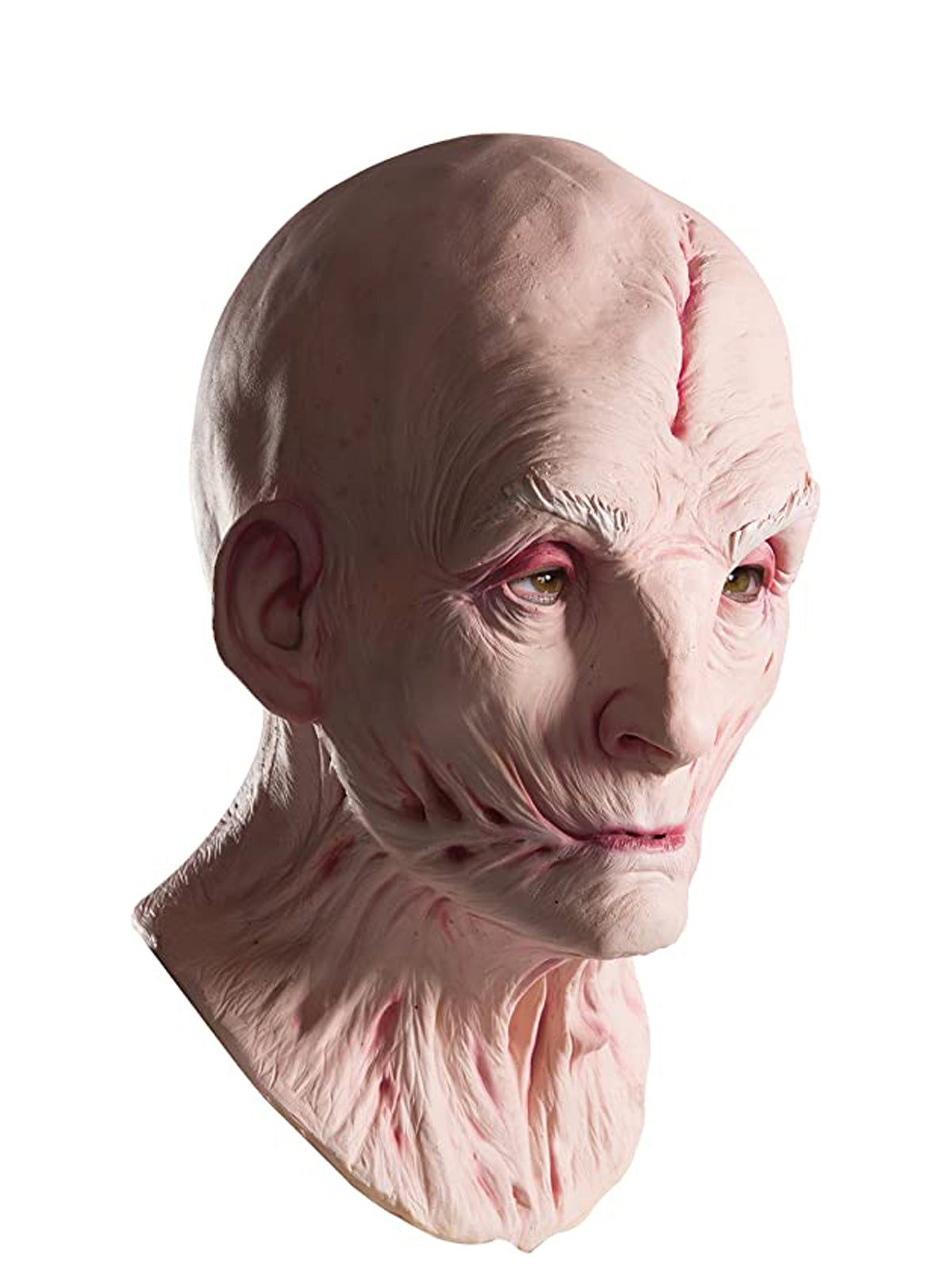 Side view of the Supreme Leader Snoke mask with battle scars