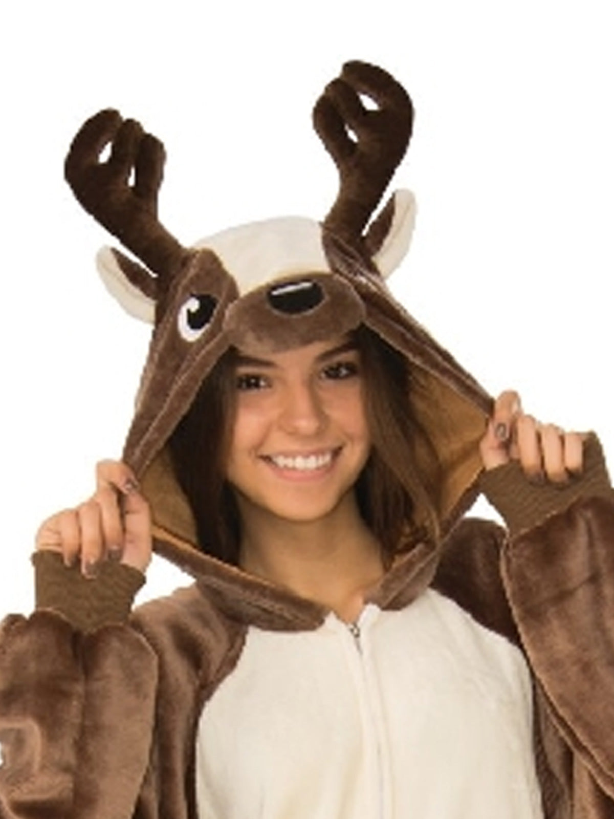 Reindeer Furry Onesie Costume, Adult