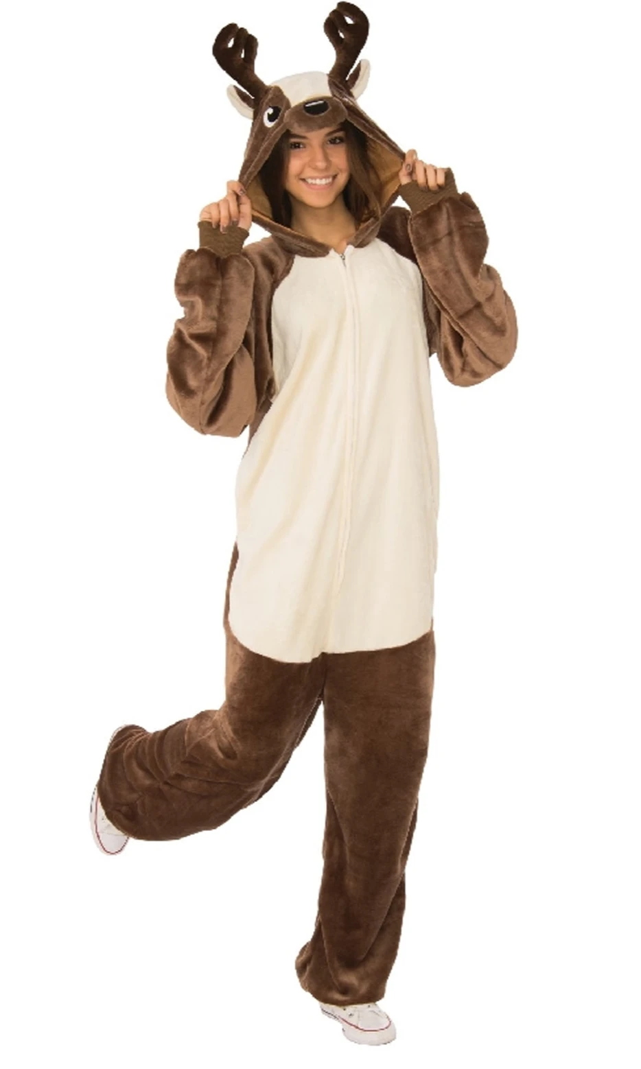 Reindeer Furry Onesie Costume, Adult