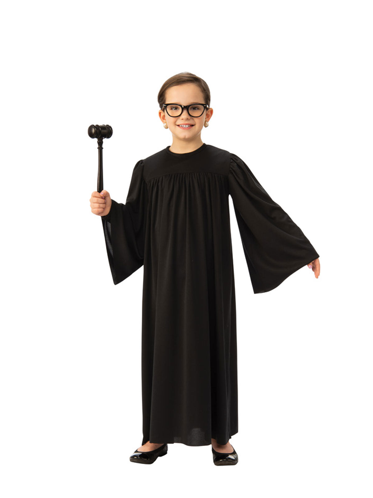 Child in the Judge's Robe, a long black oversized robe with wide sleeves